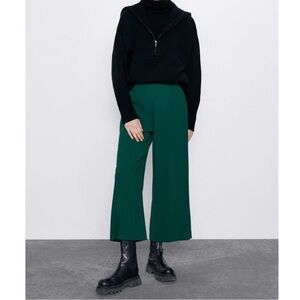 Zara Green Wide Leg Pants